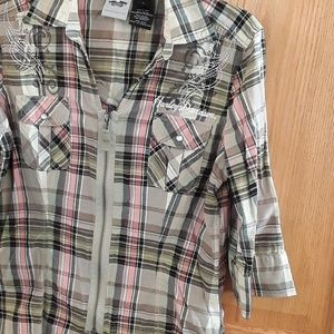 Fabulous plaid HD top